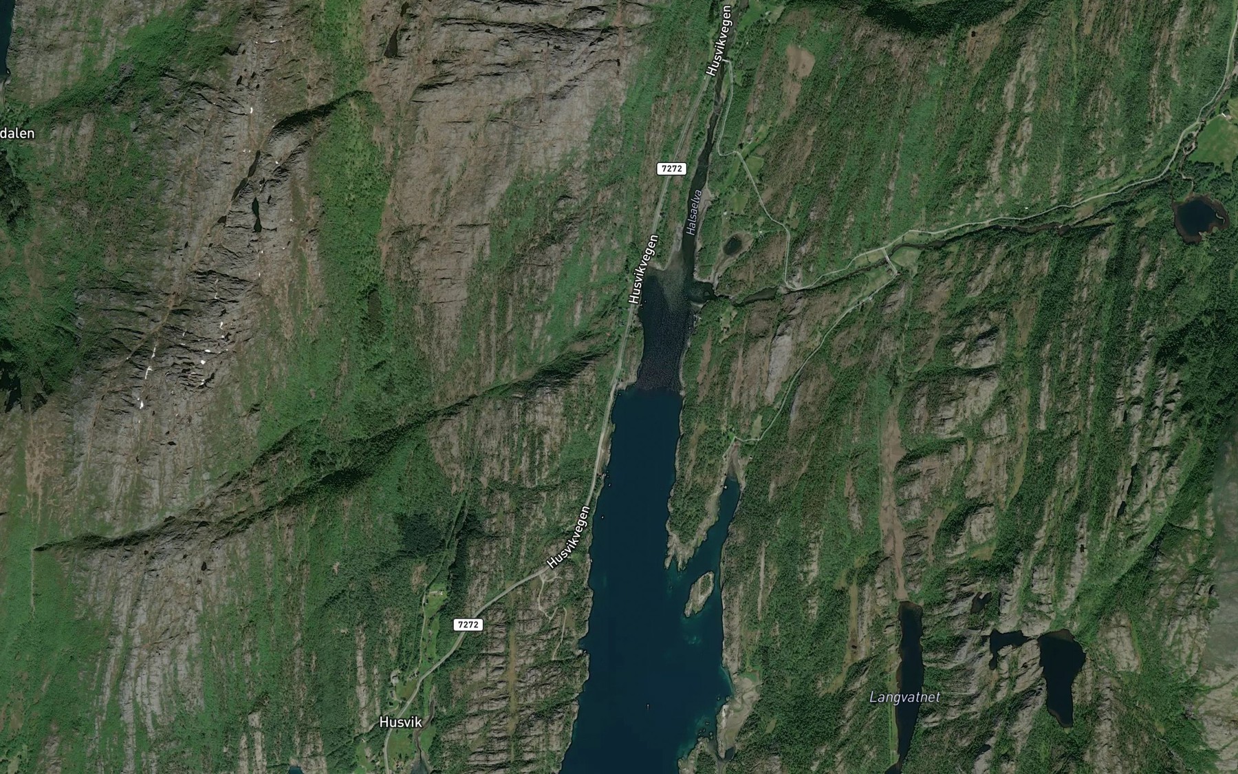 Satellite map of the Klubbvika
