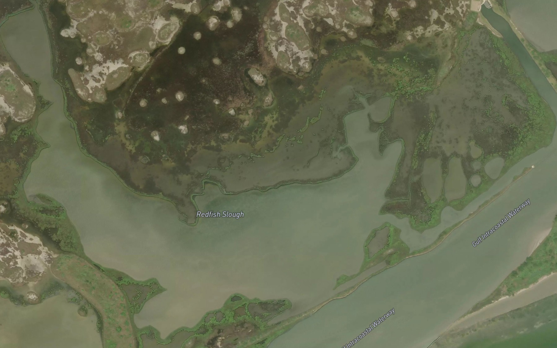 Satellite map of the Redfish Slough