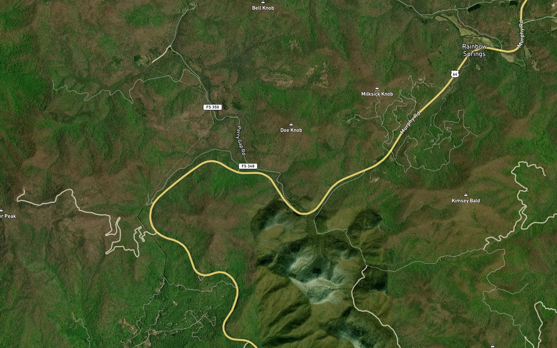 Satellite map of the Chestnut Branch
