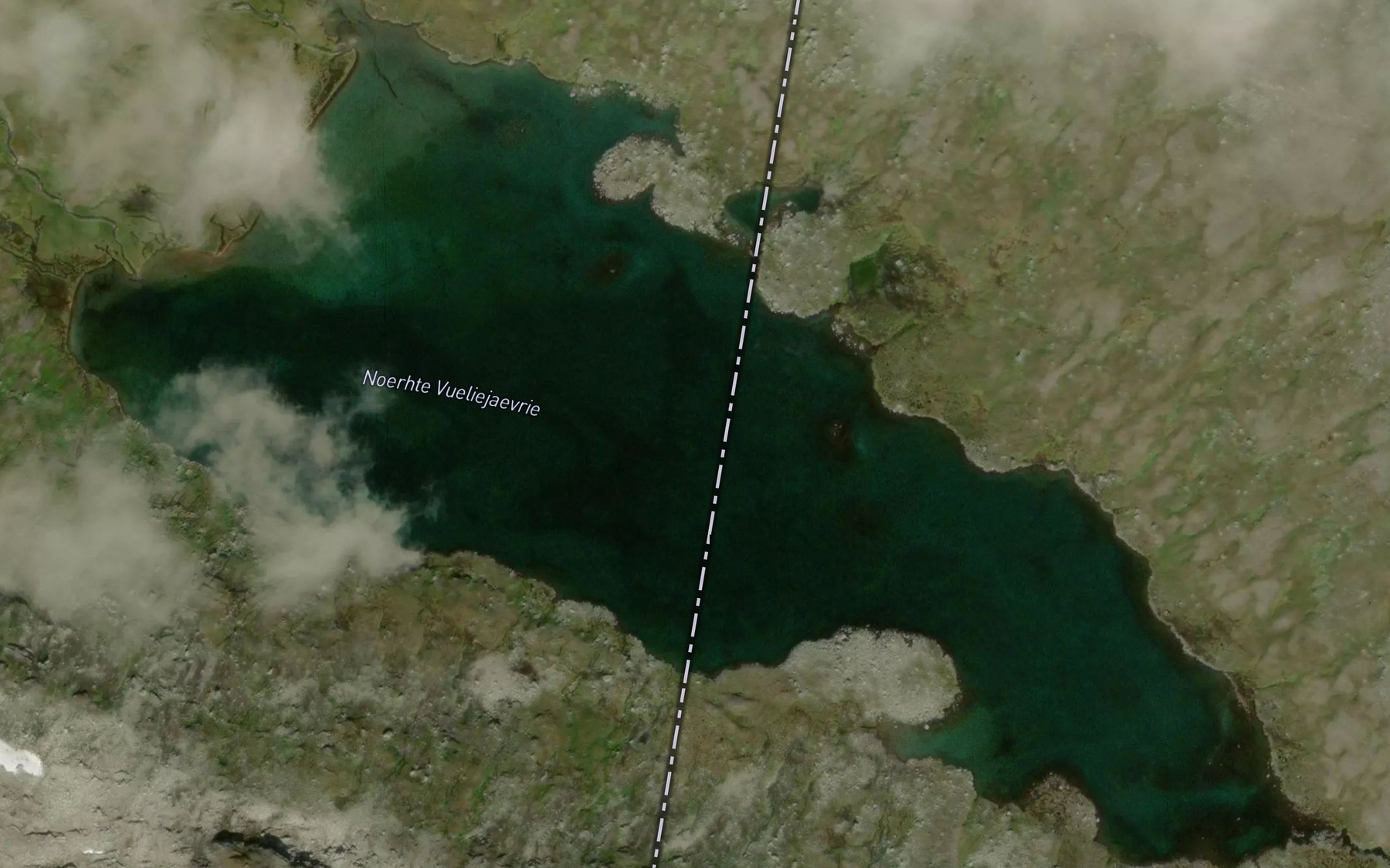 Satellite map of the Noerhte Vuollejaevrie