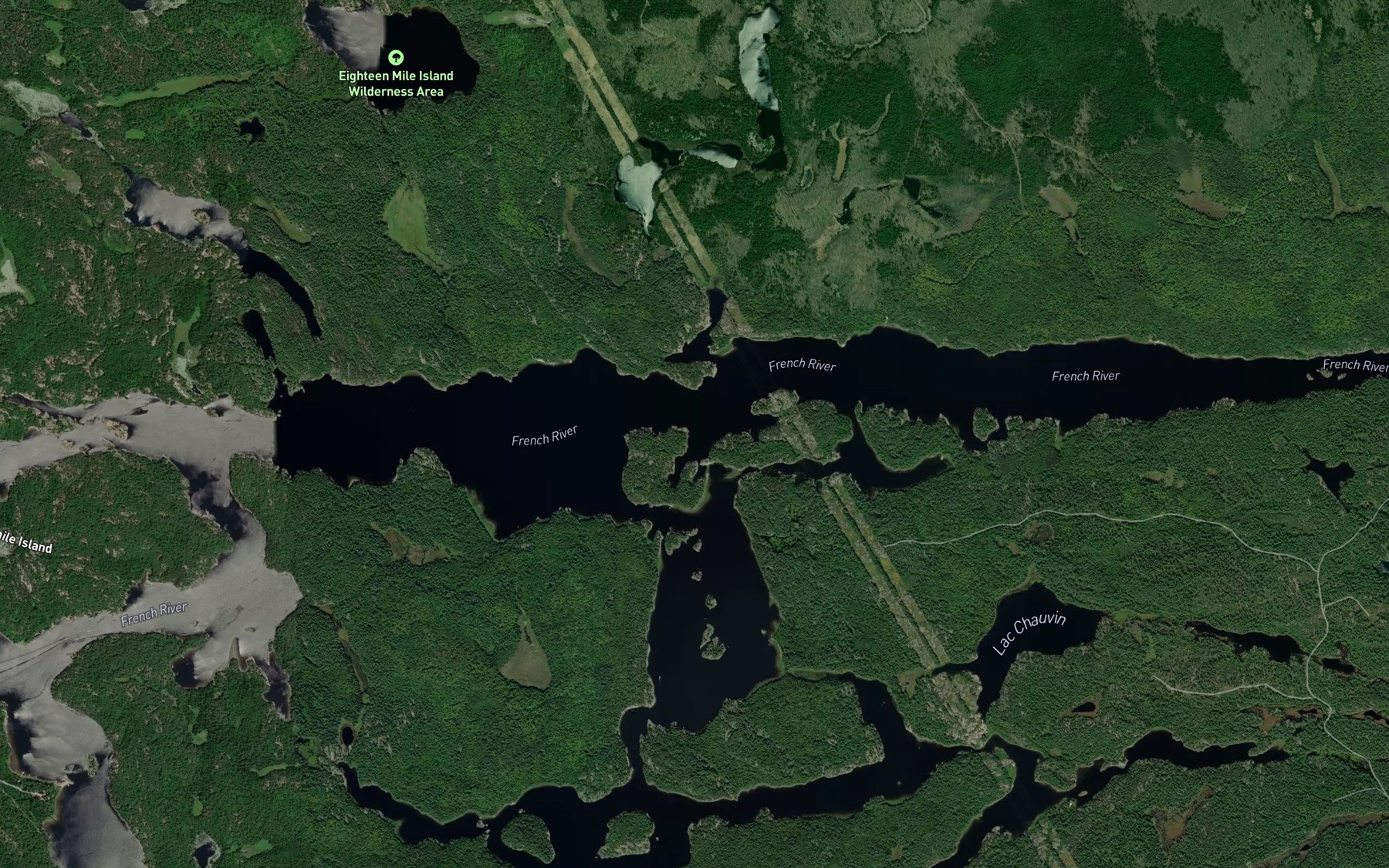 Satellite map of the Balmer Bay