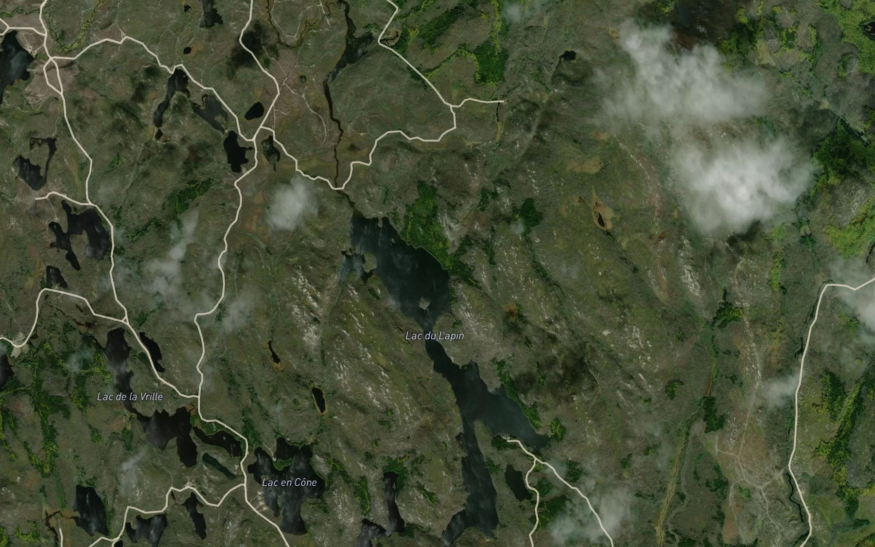 Satellite map of the Lac du Lapin
