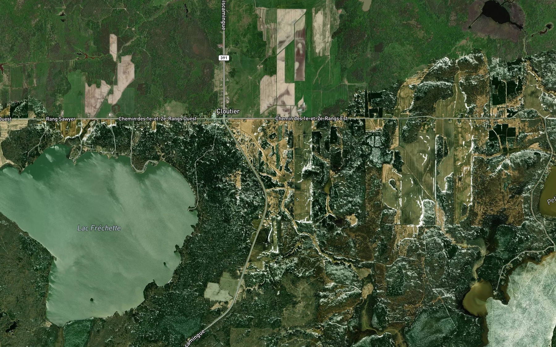 Satellite map of the Ruisseau Gauvin