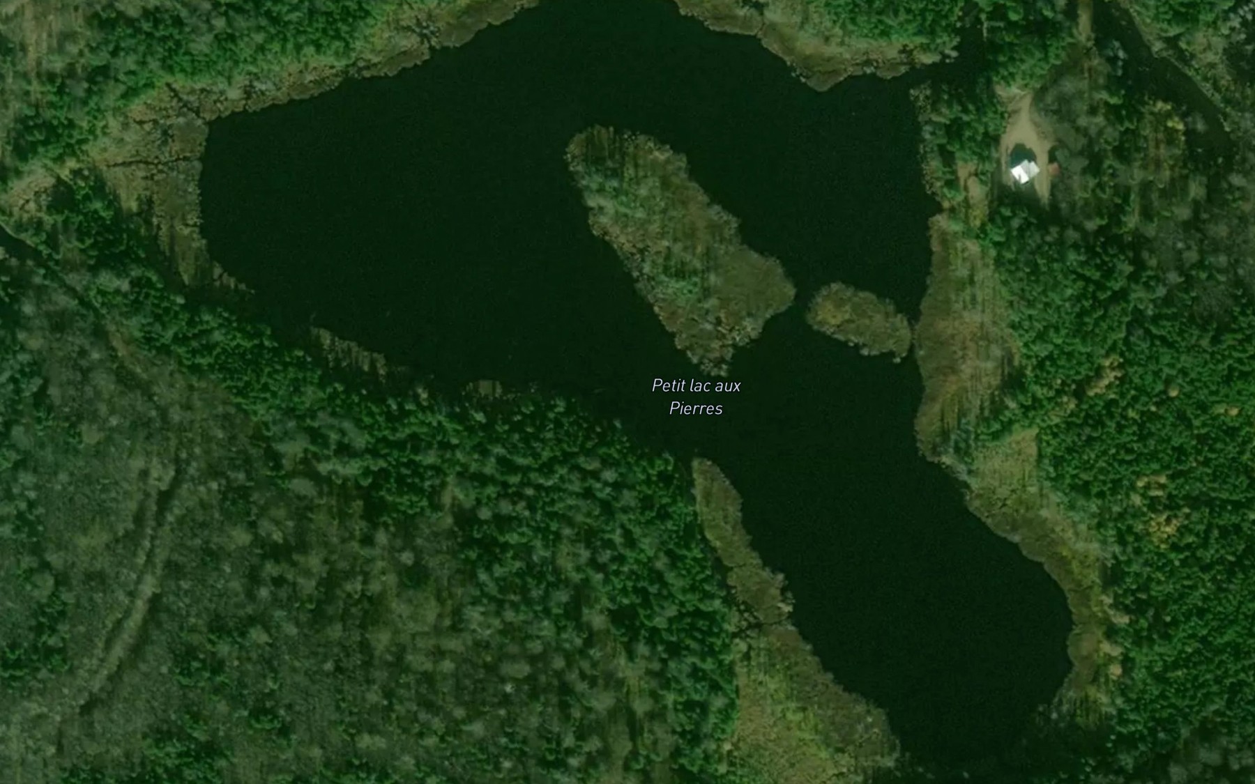 Satellite map of the Petit lac aux Pierres