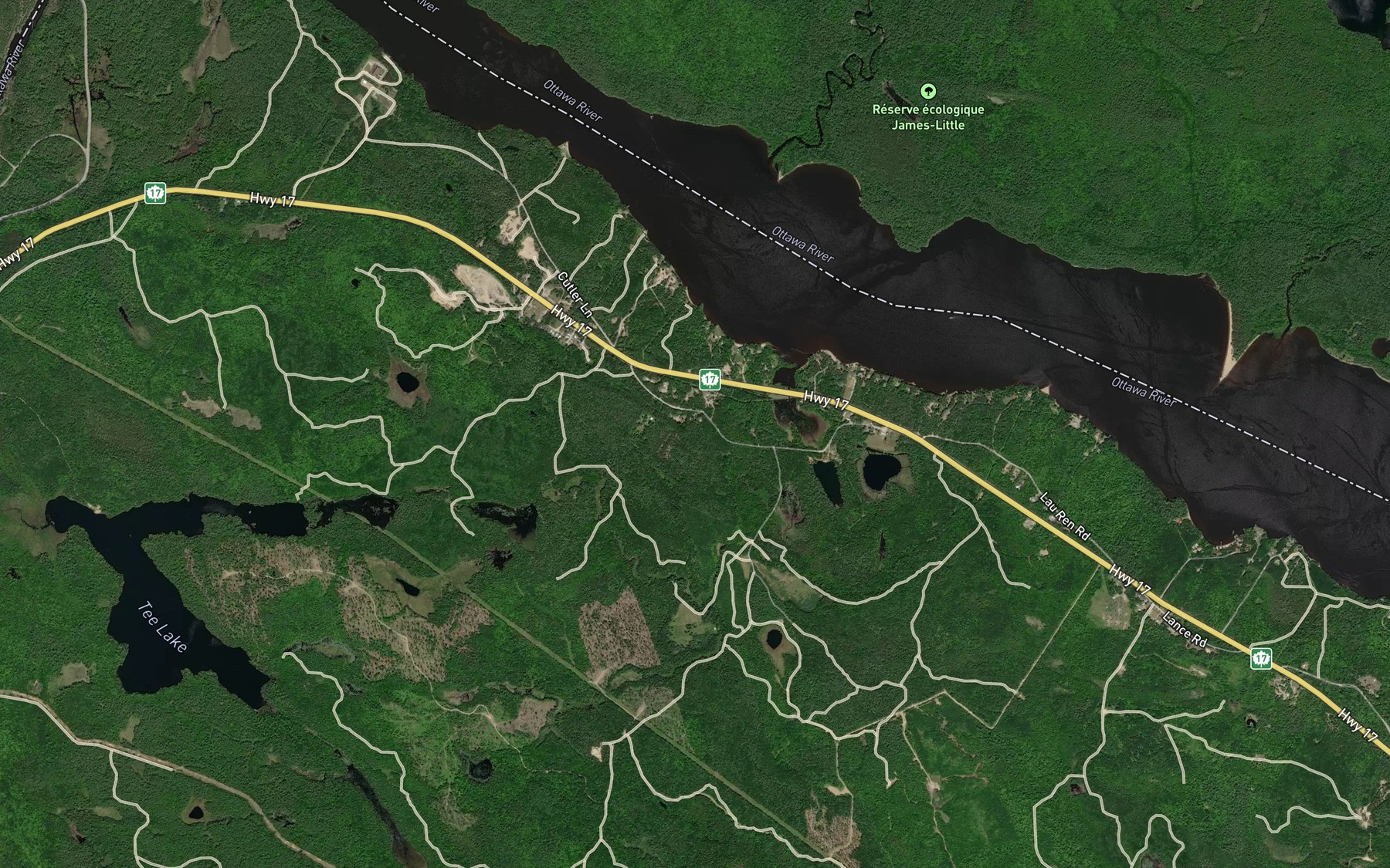 Satellite map of the Meilleurs Bay