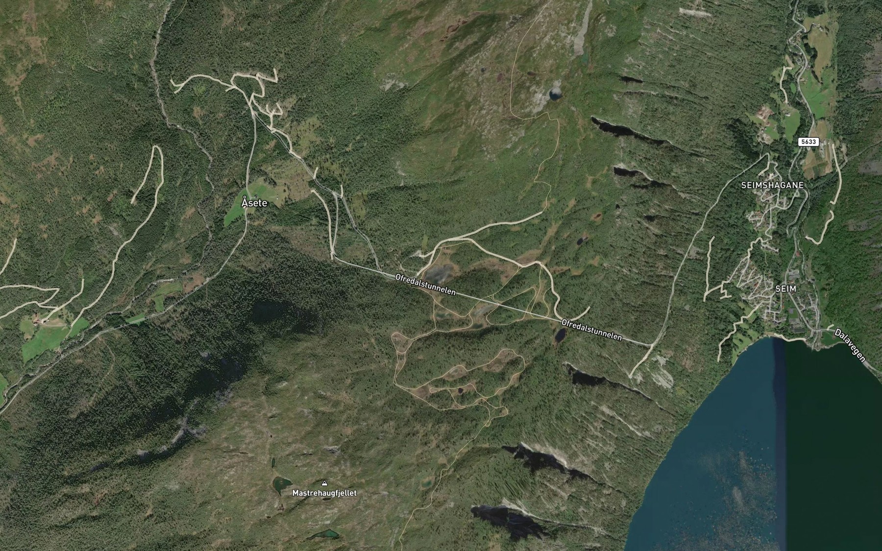 Satellite map of the Asatjorni