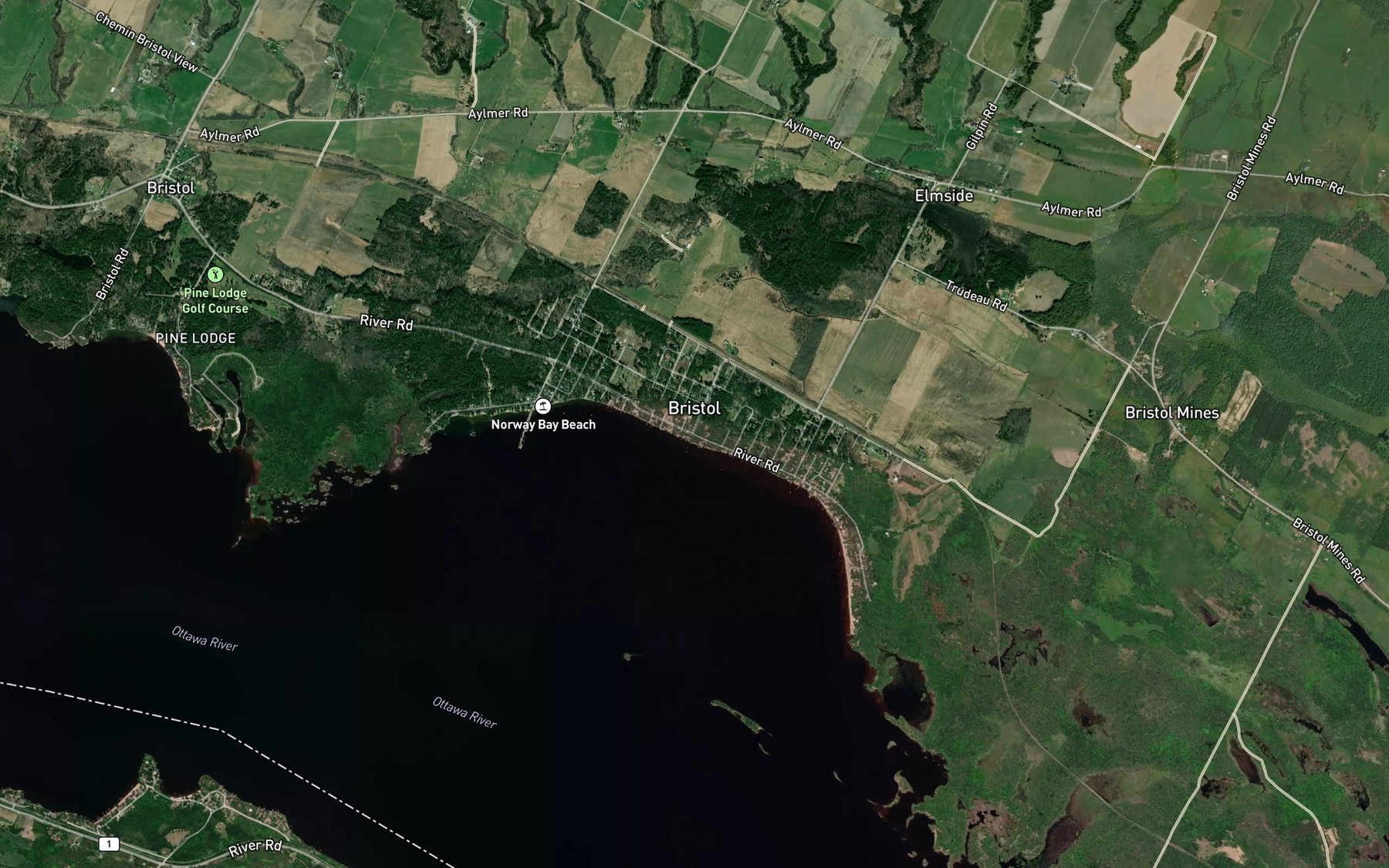 Satellite map of the Baie Norway