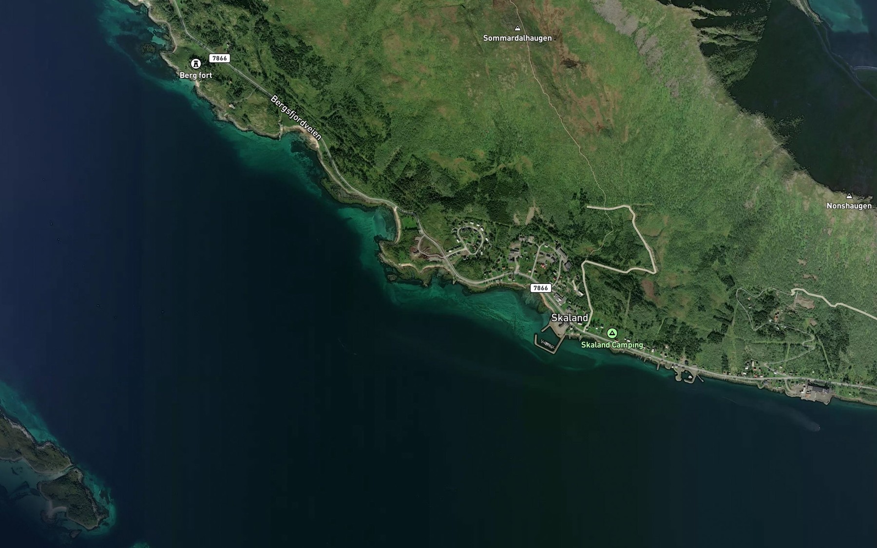 Satellite map of the Kjaesvika