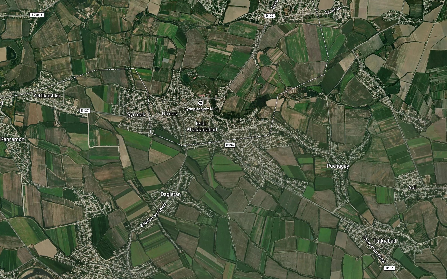 Satellite map of the Xalkaobod Ariq