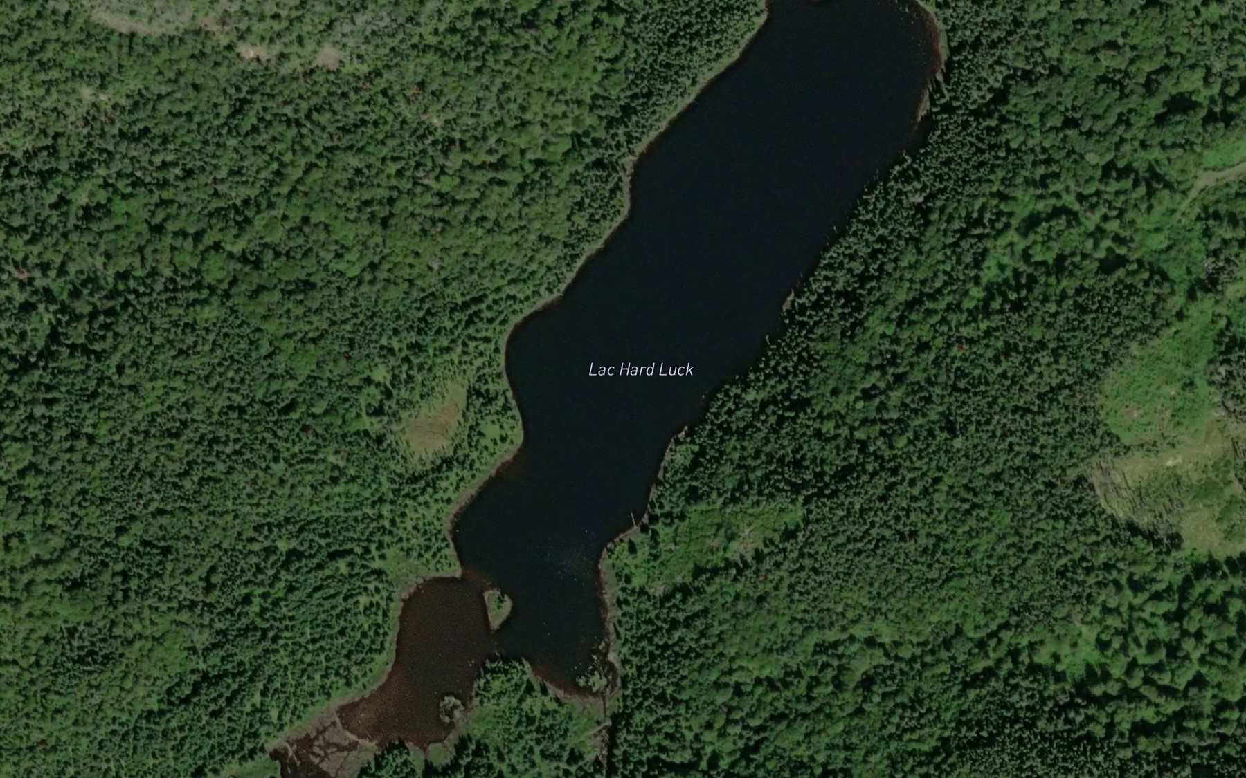 Satellite map of the Lac Hard Luck