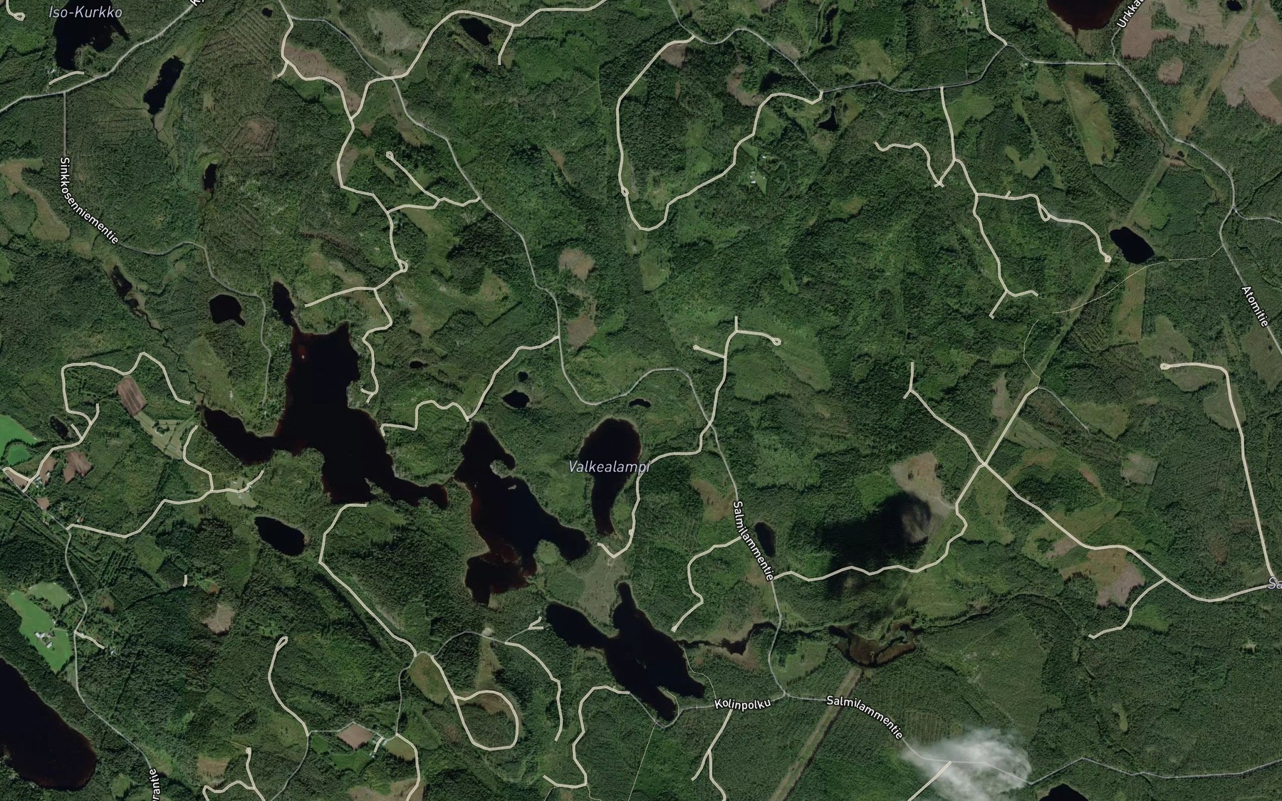 Satellite map of the Pieni Valkealampi