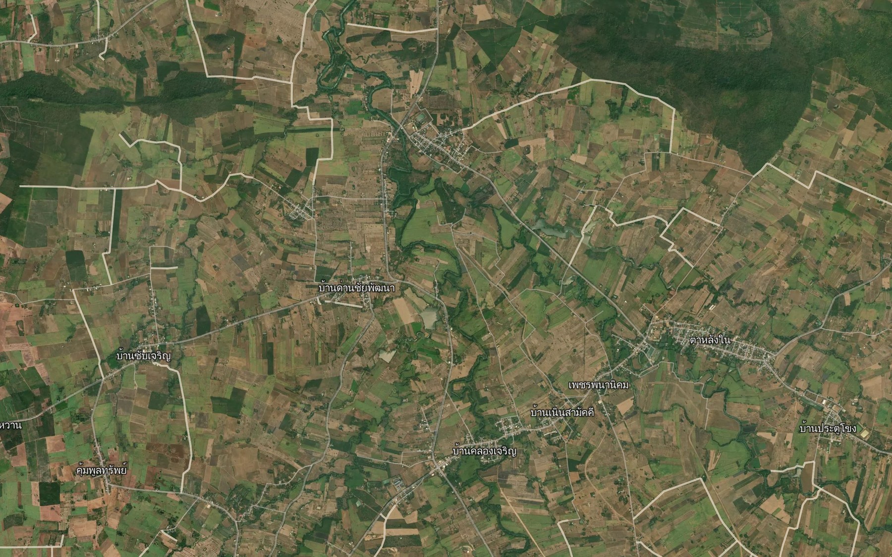 Satellite map of the Khlong Kat Ta Nao Yai