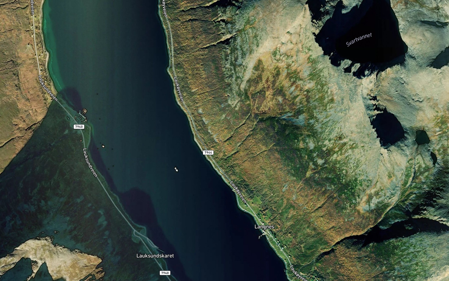 Satellite map of the Bjornelva