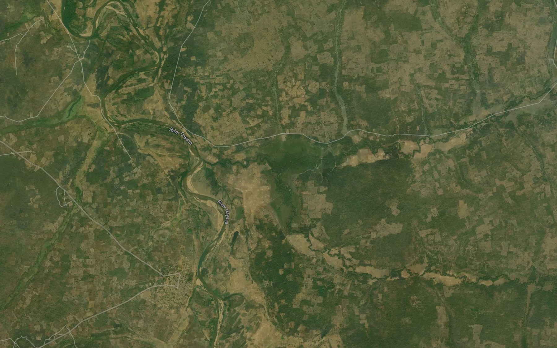 Satellite map of the River Asha