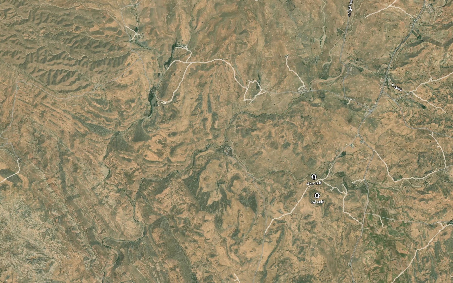 Satellite map of the Rudkhaneh-ye Ab Qal`eh