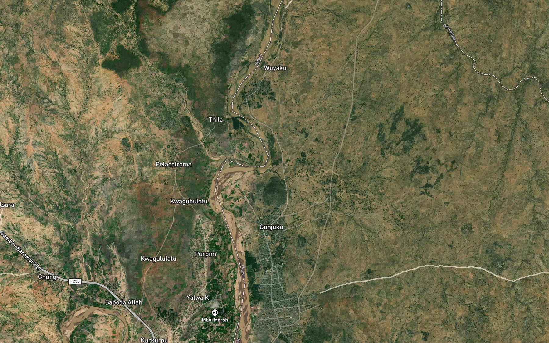 Satellite map of the Rafin Mbewa