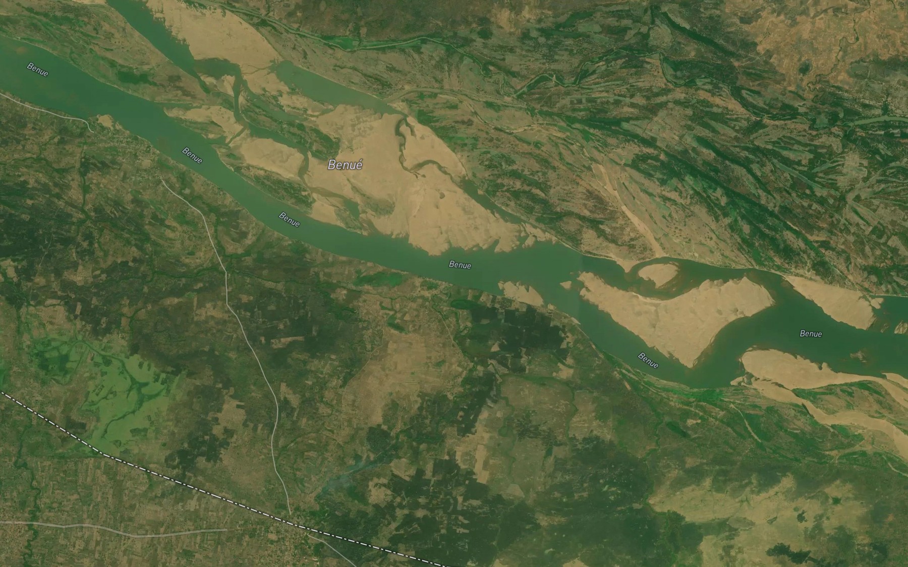 Satellite map of the River Acha