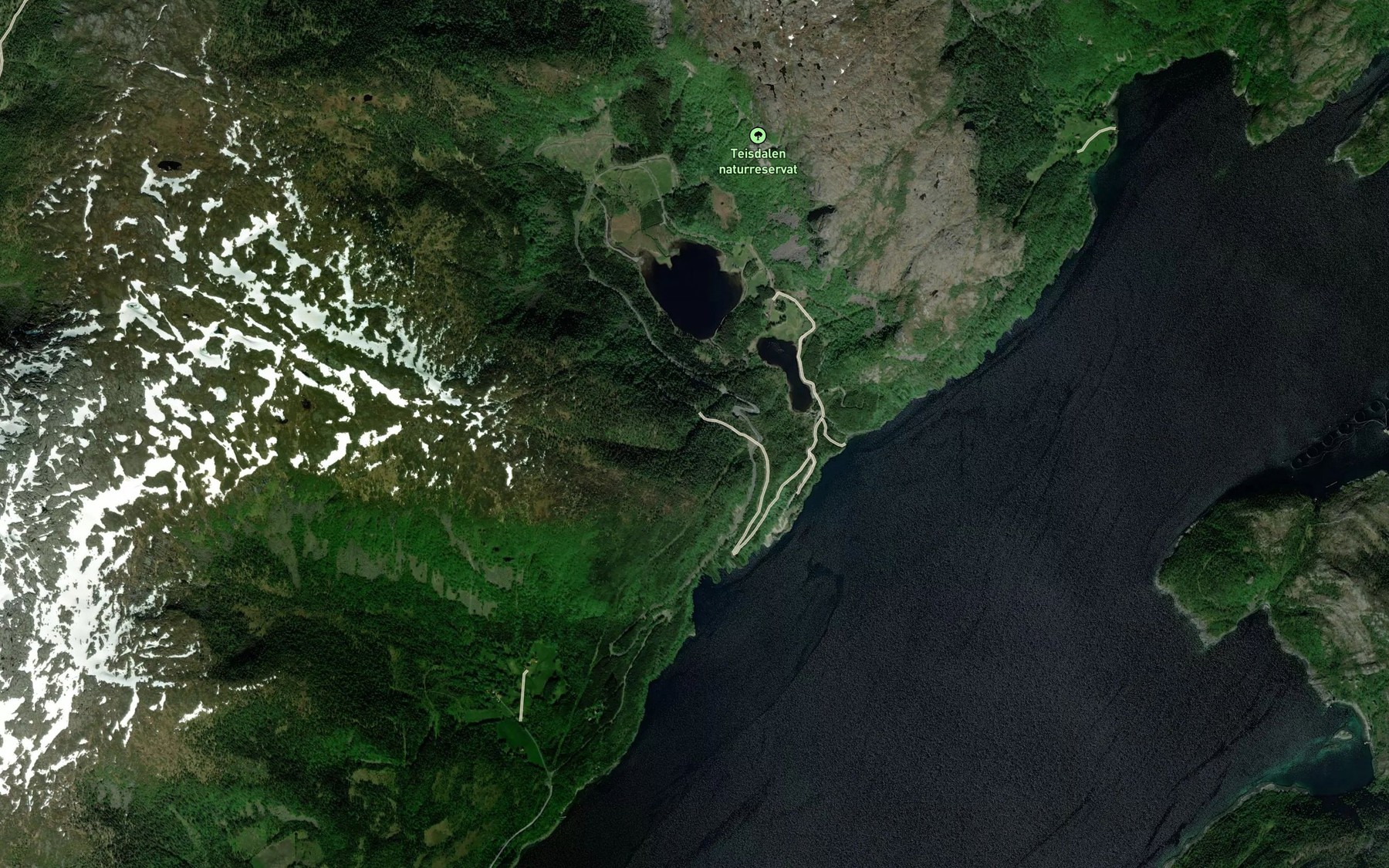 Satellite map of the Bjorklibekken