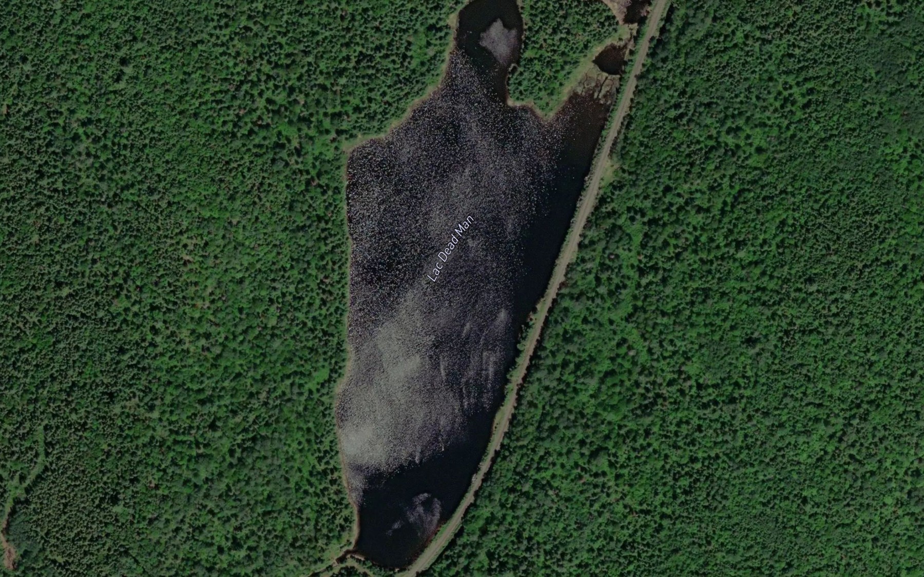 Satellite map of the Lac Dead Man