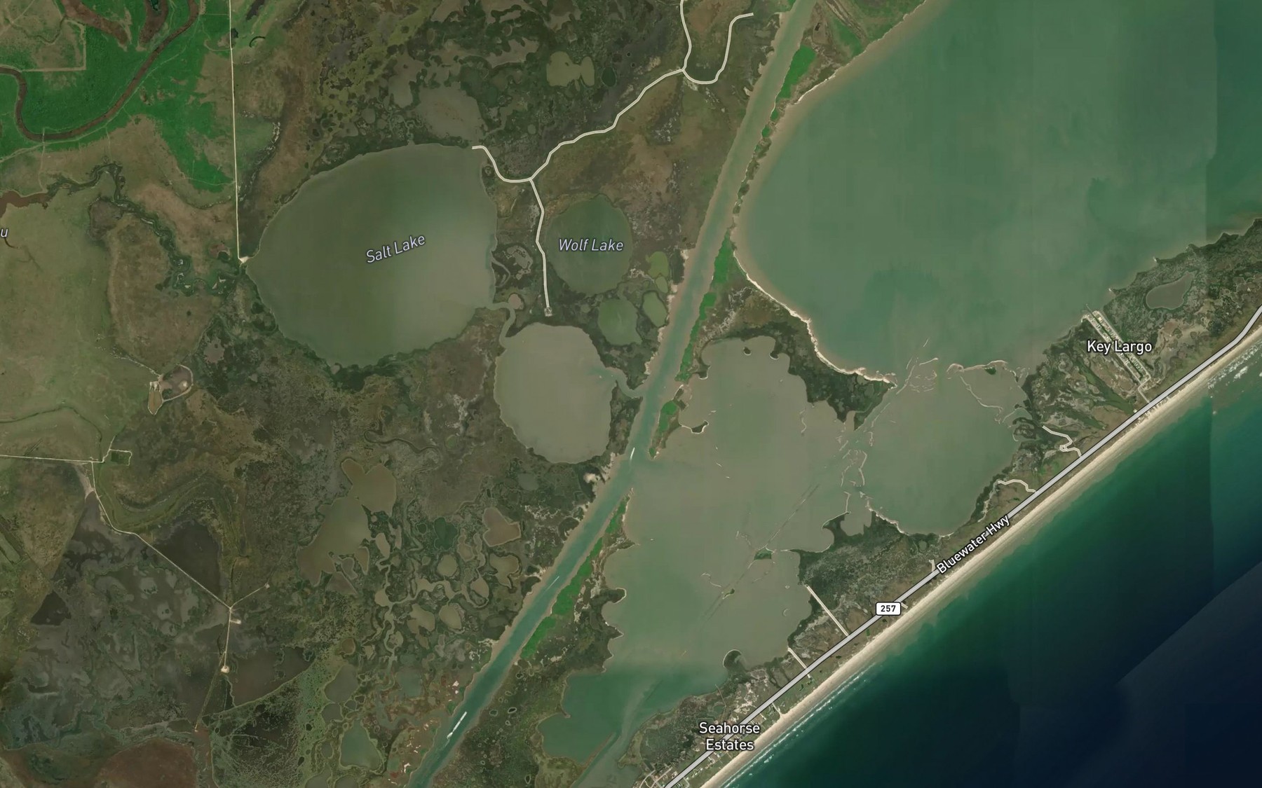 Satellite map of the Nicks Cut