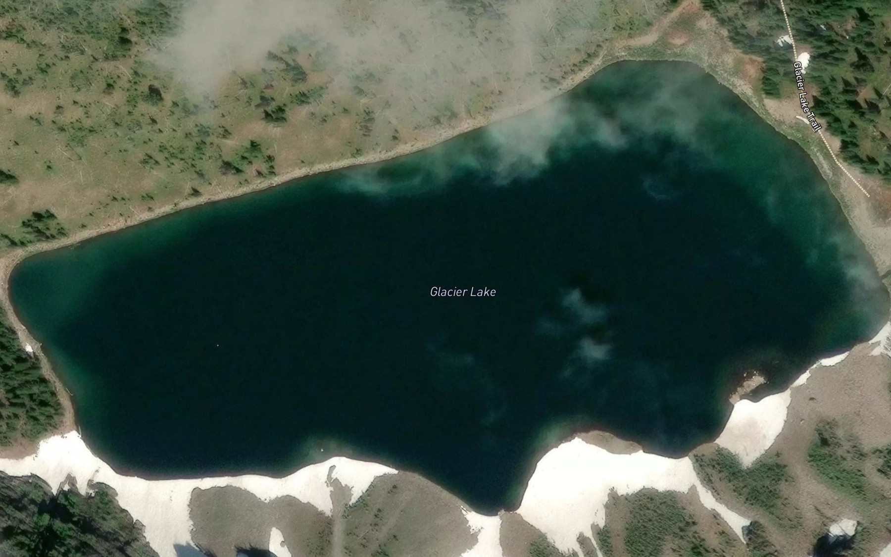 Satellite map of the Glacier Lake