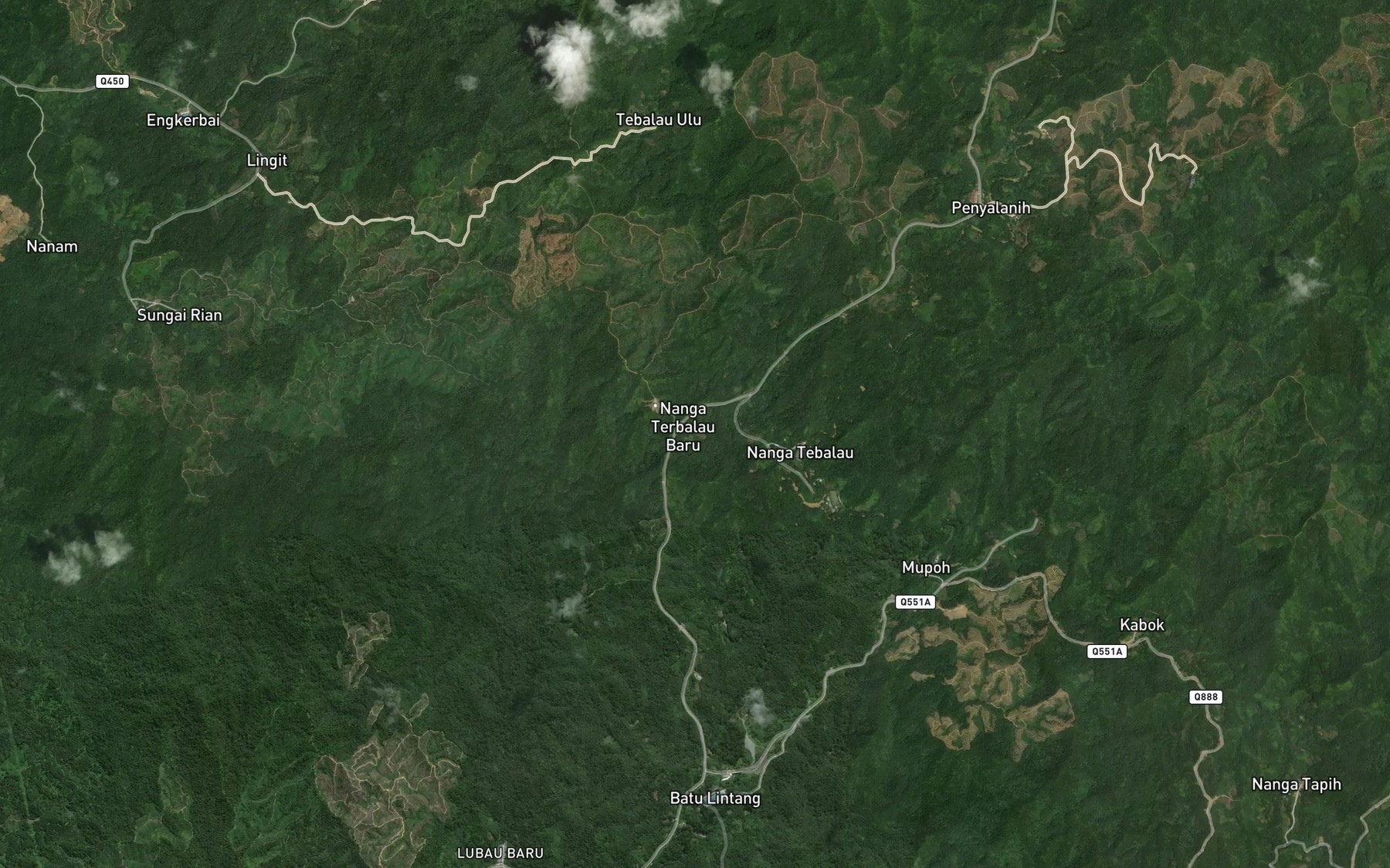 Satellite map of the Sungai Sepak