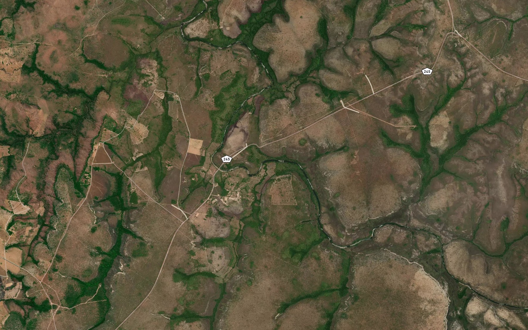 Satellite map of the Corrego Pedra Branca