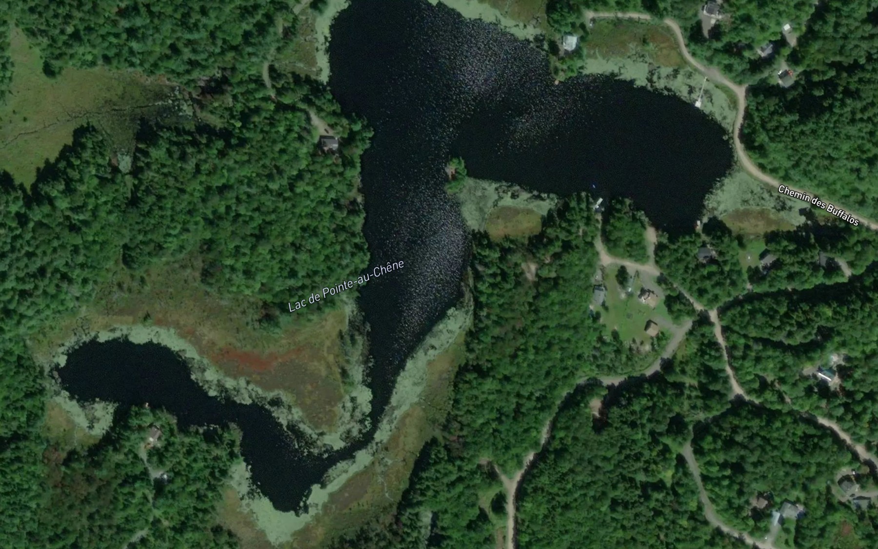 Satellite map of the Lac de Pointe-au-Chene