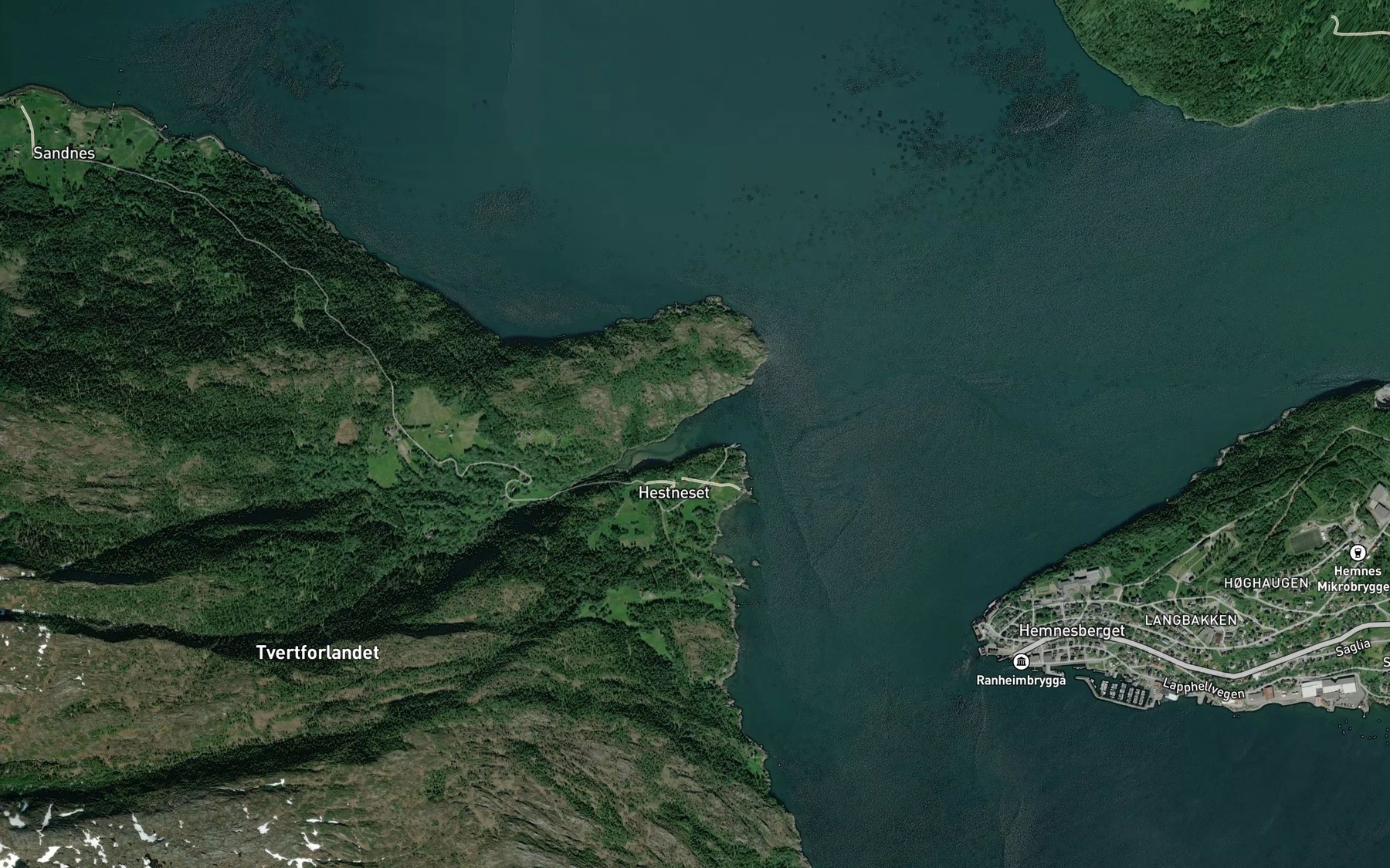 Satellite map of the Osvagen