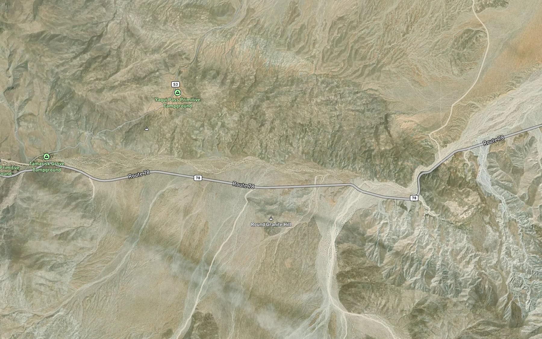 Satellite map of the Mine Wash