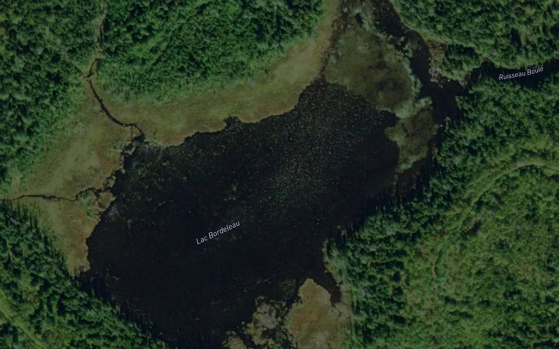Satellite map of the Lac Bordeleau