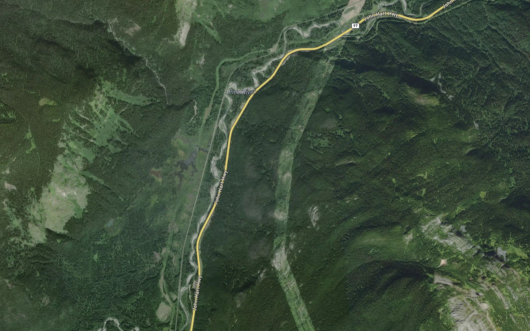 Satellite map of the Garbitt Creek