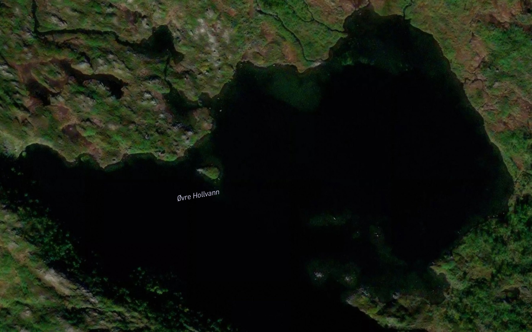 Satellite map of the Ovre Hollvann
