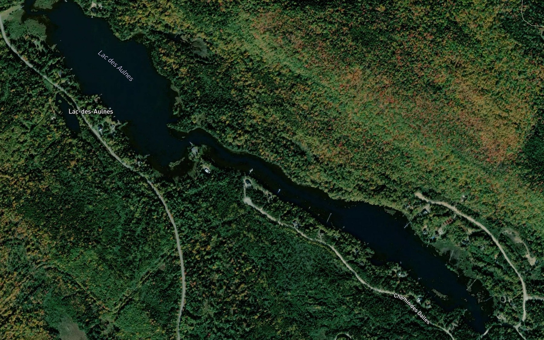 Satellite map of the Lac des Aulnes