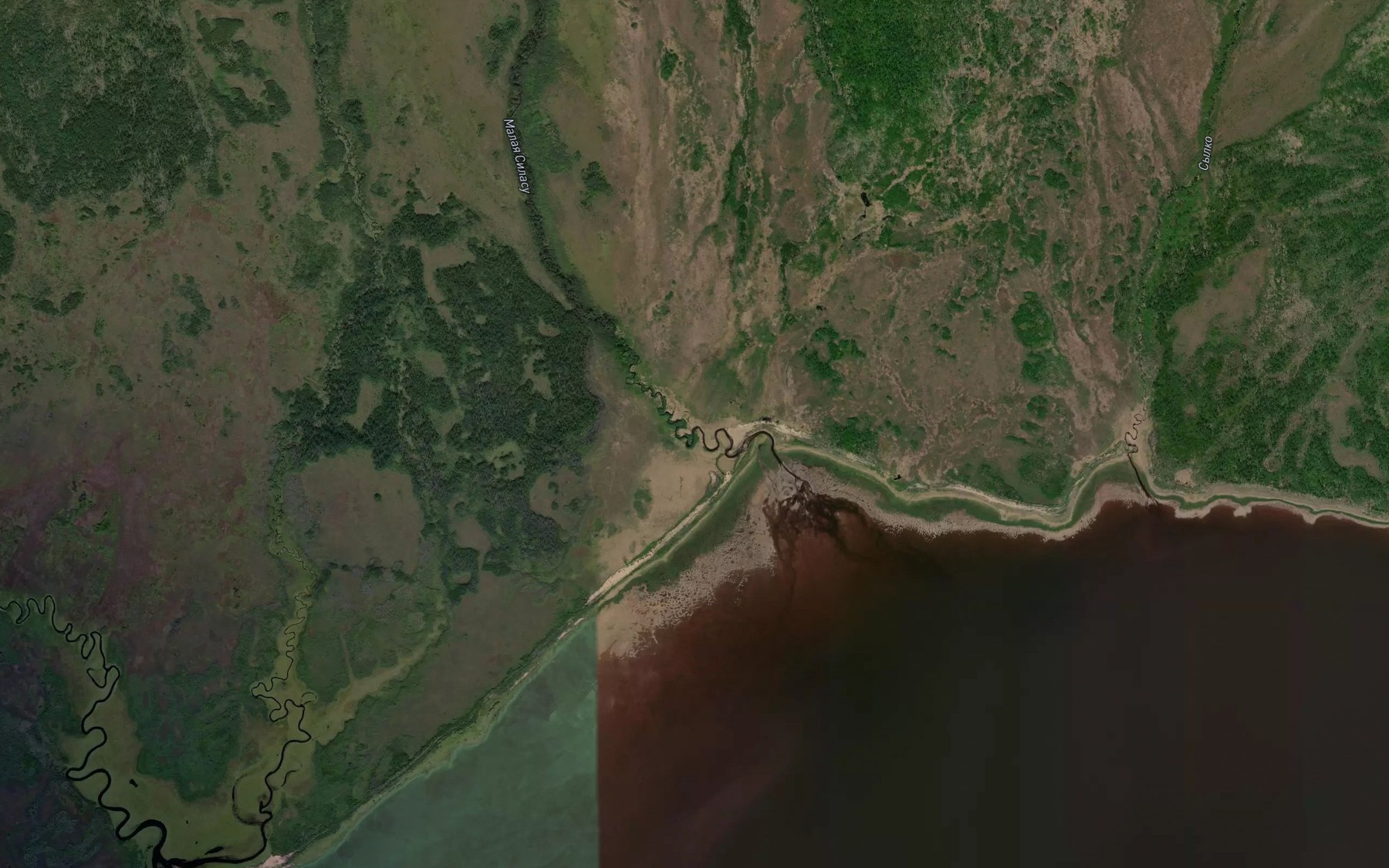 Satellite map of the Malaya Silasu