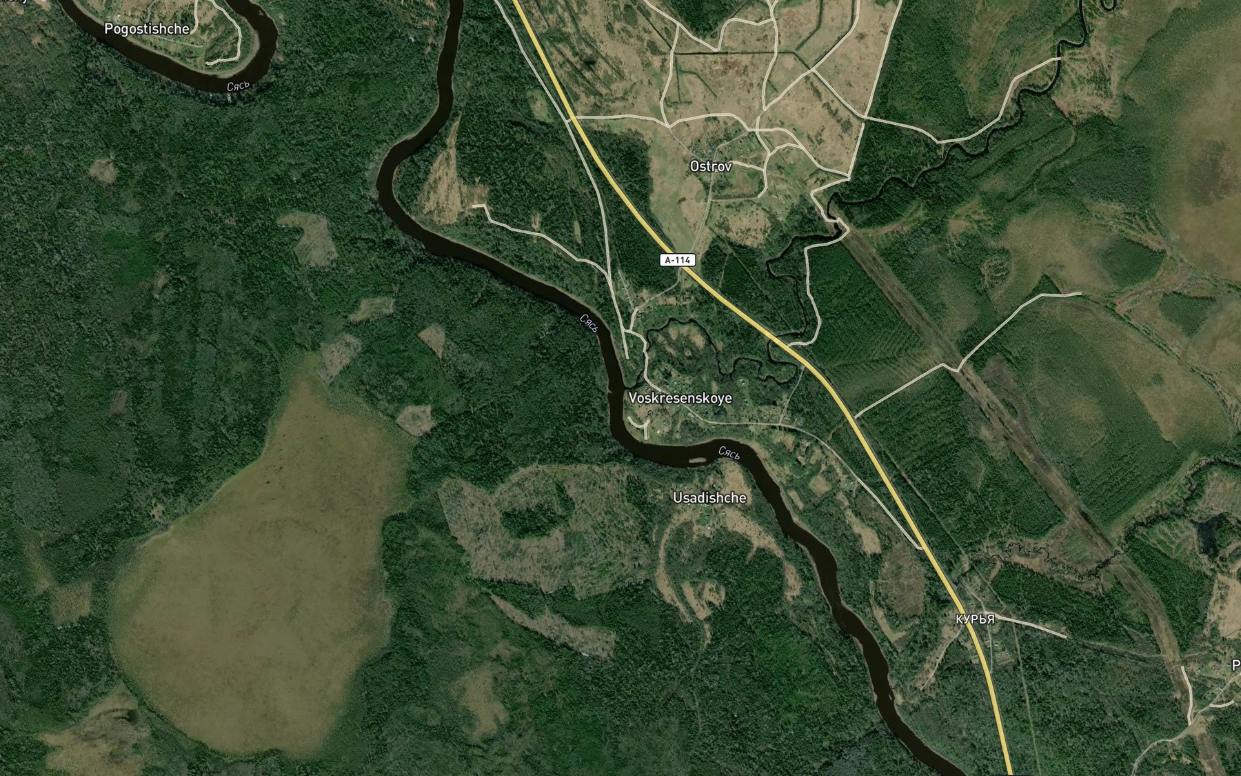 Satellite map of the Kusega