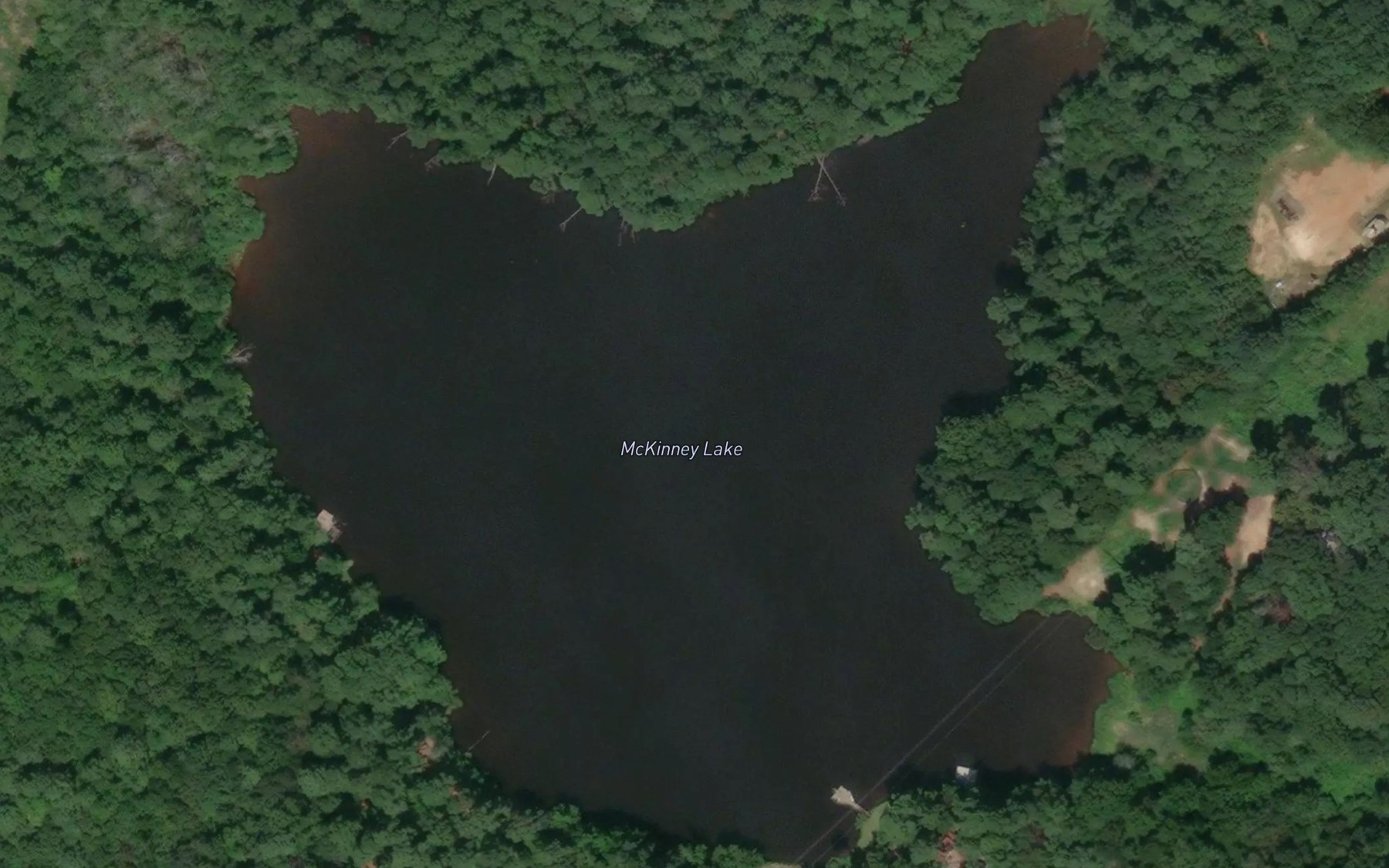 Satellite map of the McKinney Lake