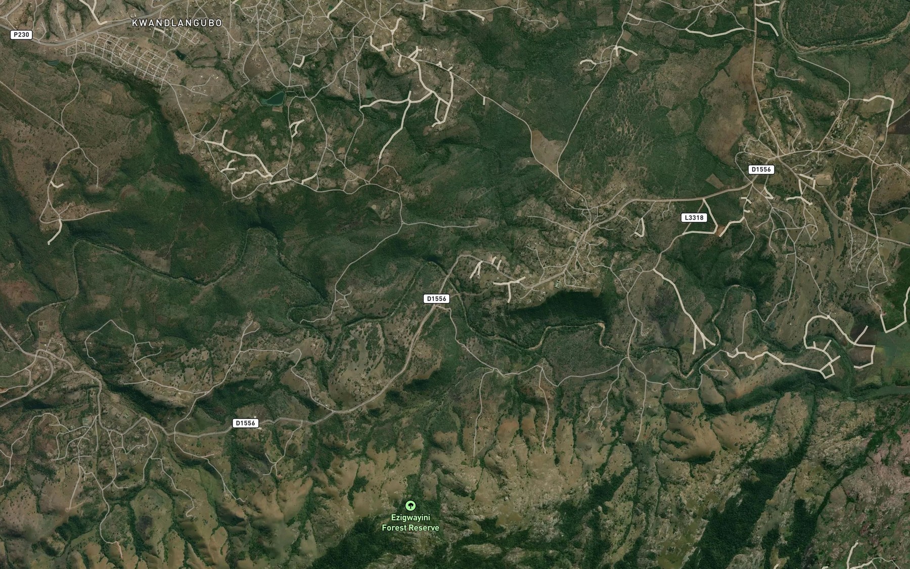 Satellite map of the Mkungwazi