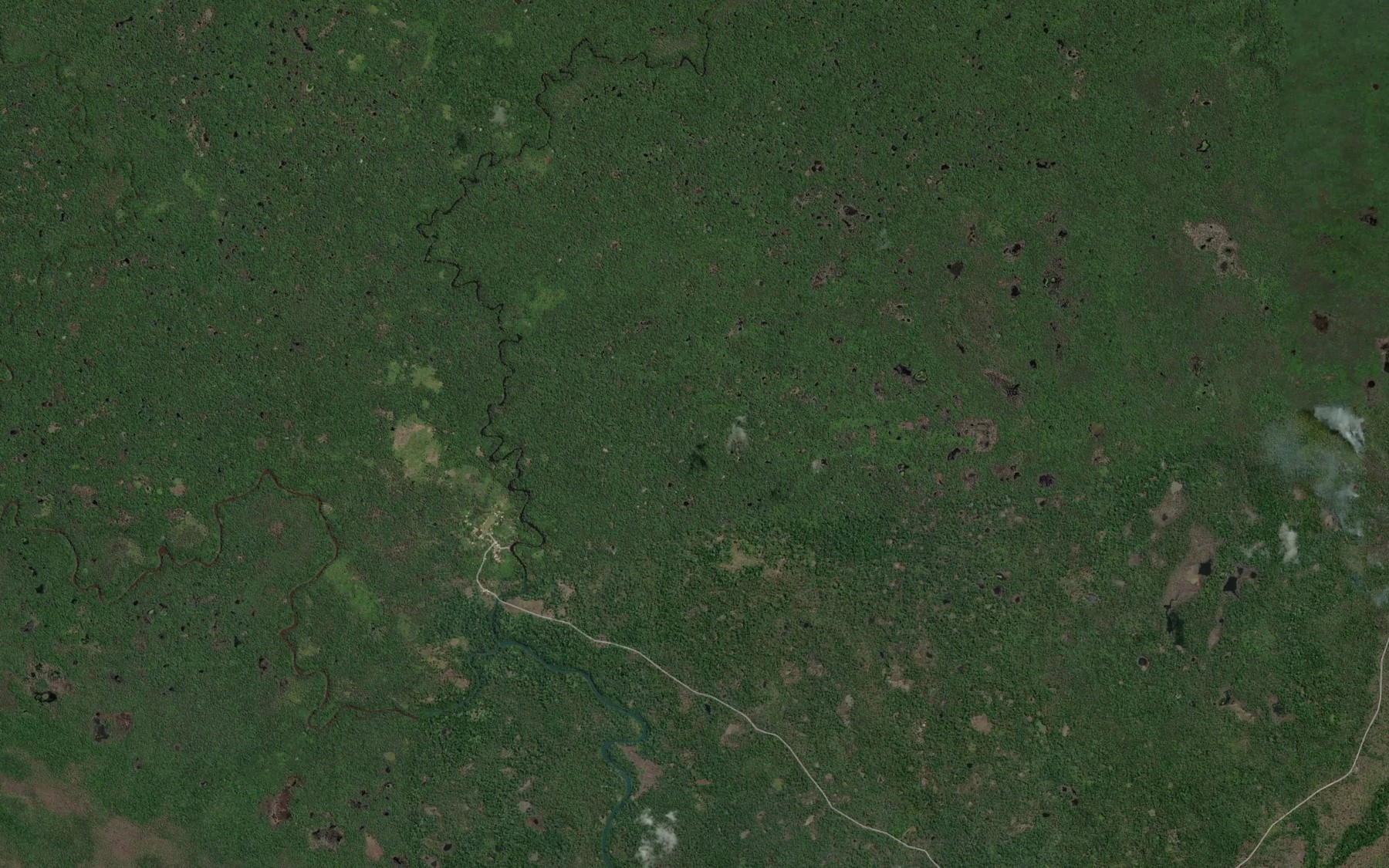 Satellite map of the Blue Water Spring