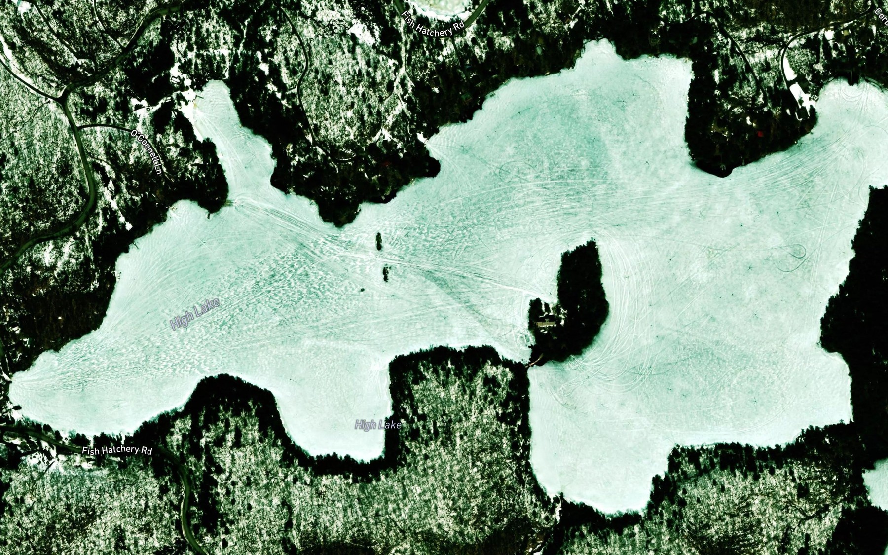 Satellite map of the High Lake