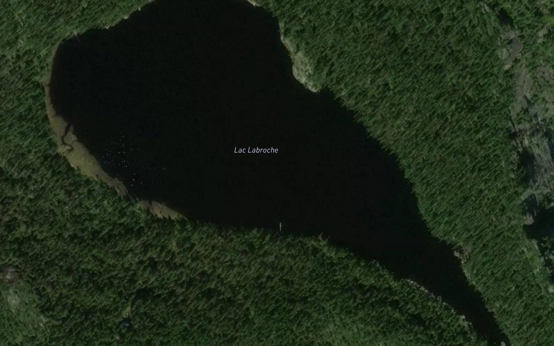 Satellite map of the Lac Labroche