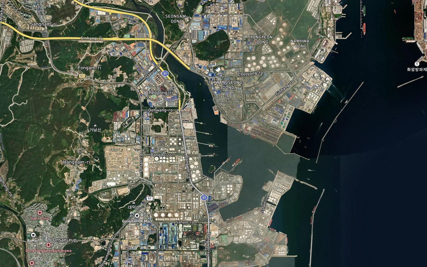 Satellite map of the Oehwanggang