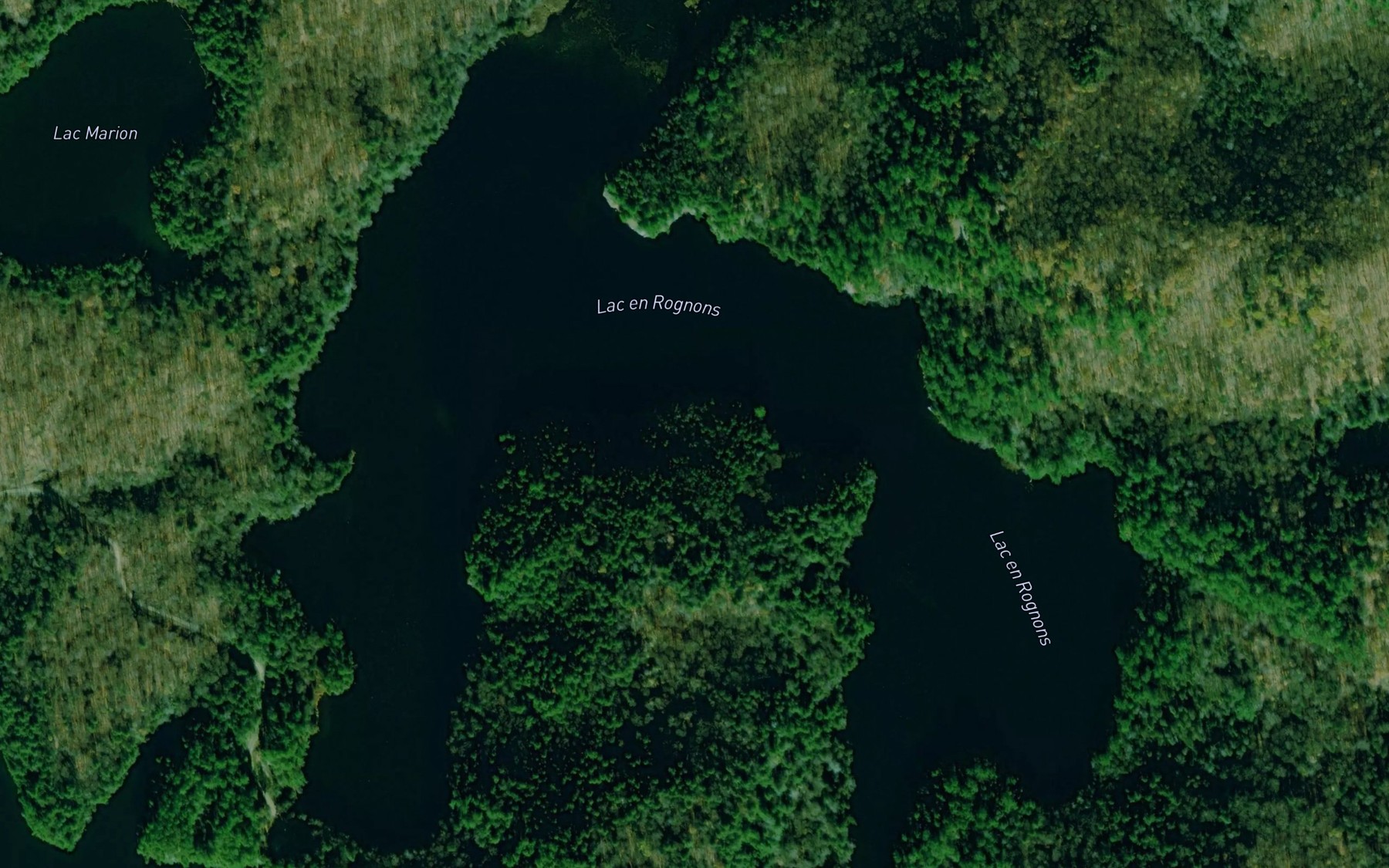 Satellite map of the Lac en Rognons