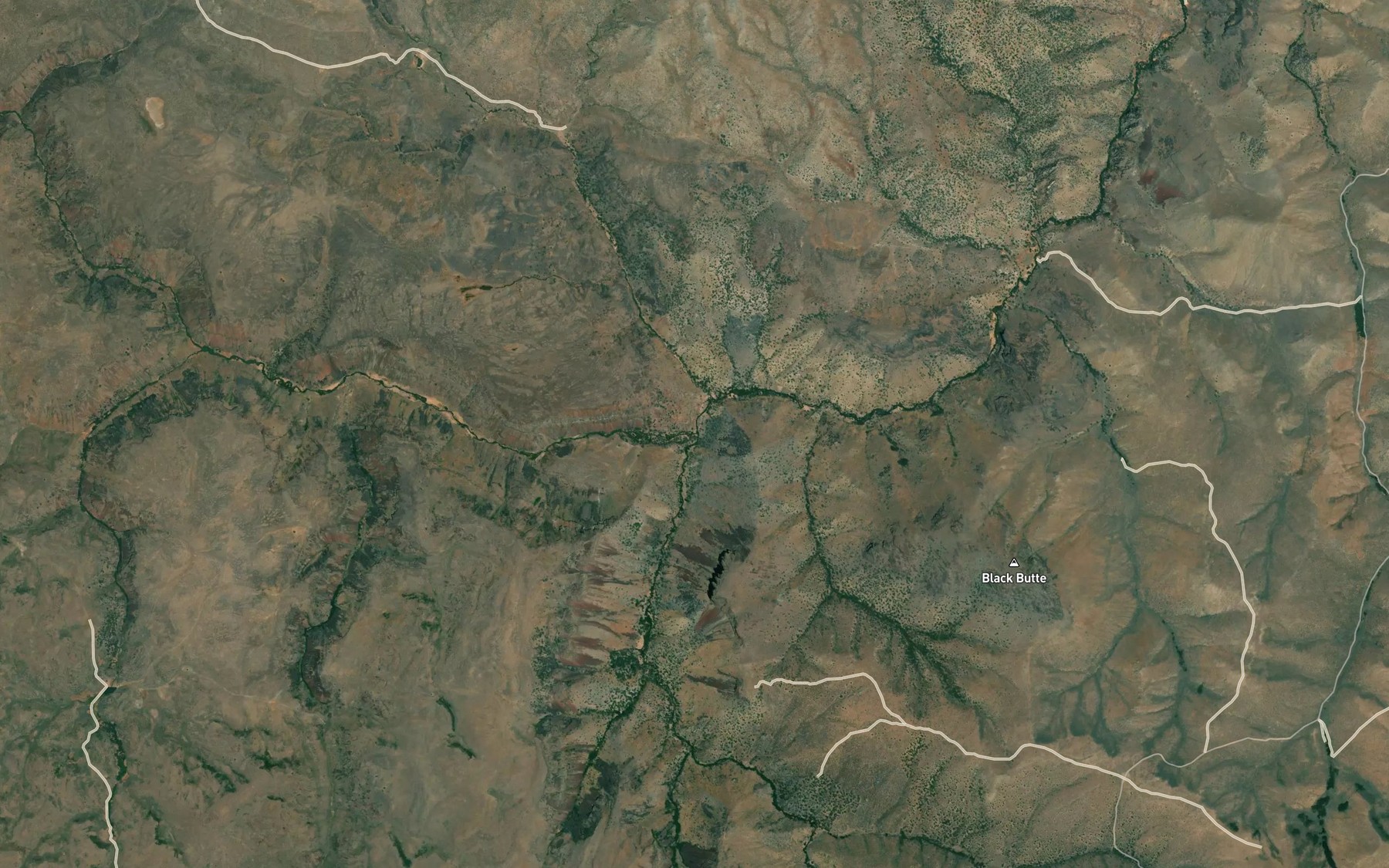 Satellite map of the South Fork Castle Creek