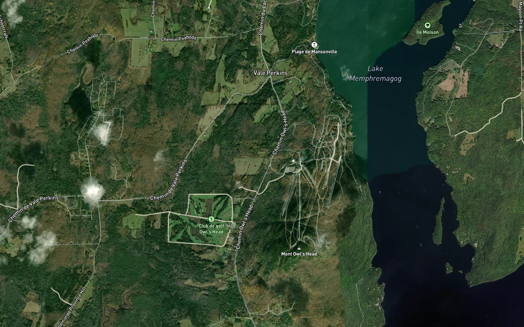 Satellite map of the Etang Korman