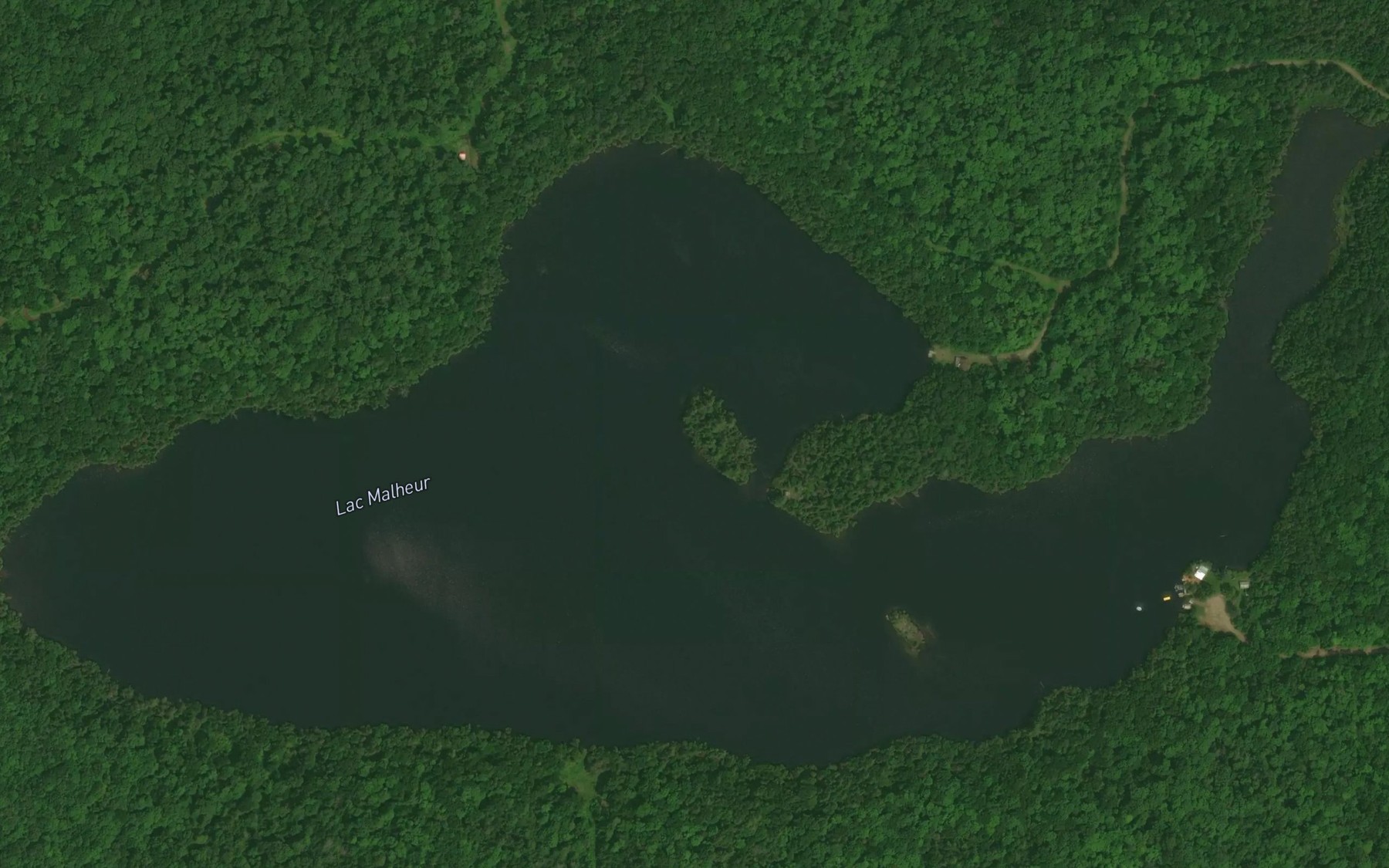 Satellite map of the Lac Malheur