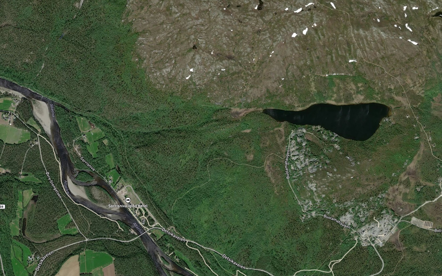 Satellite map of the Buolamabekken