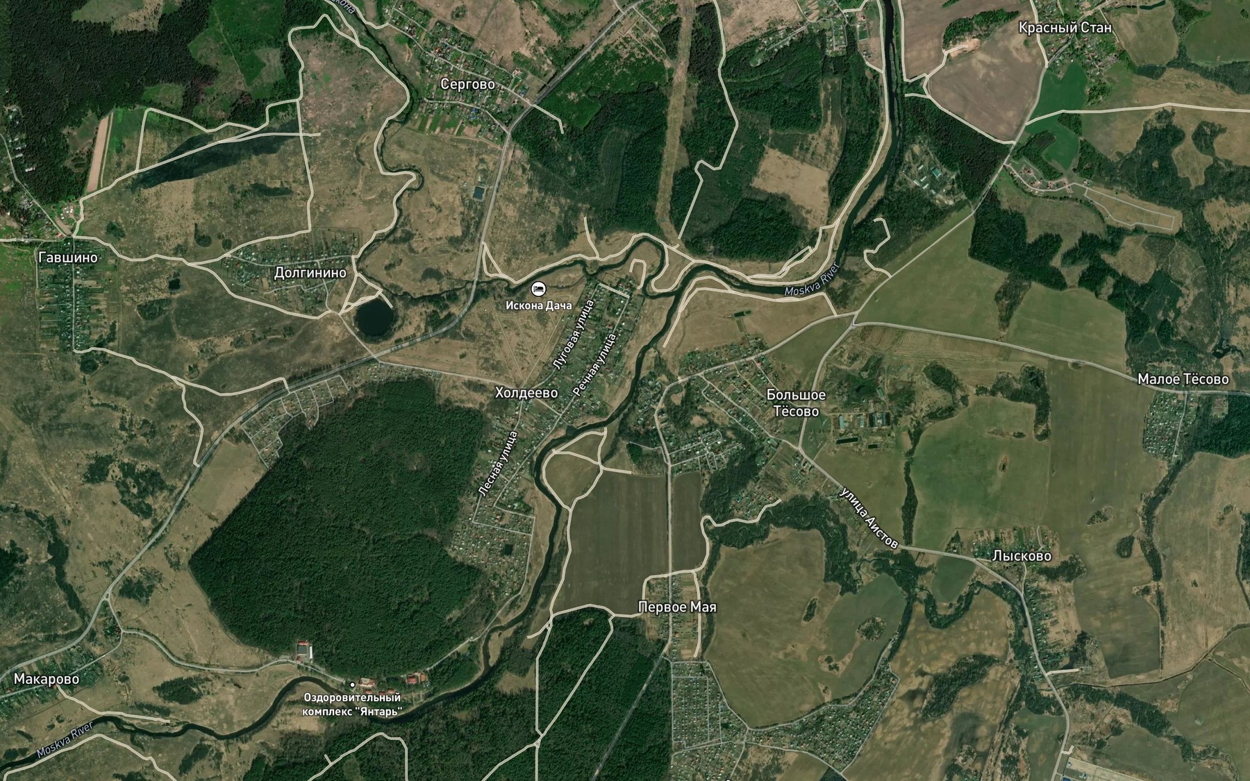 Satellite map of the Vedomka