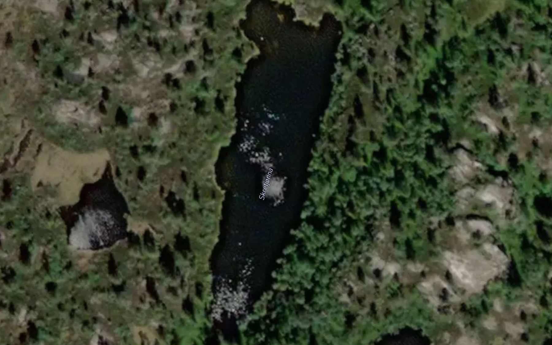 Satellite map of the Skretjonna
