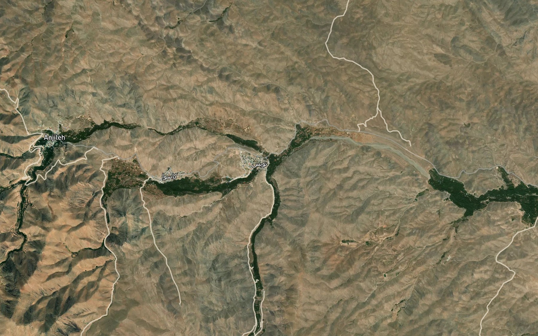 Satellite map of the Rudkhaneh-ye Fasli-ye Yaylaq